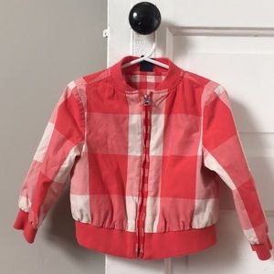 Baby Gap plaid bomber jacket